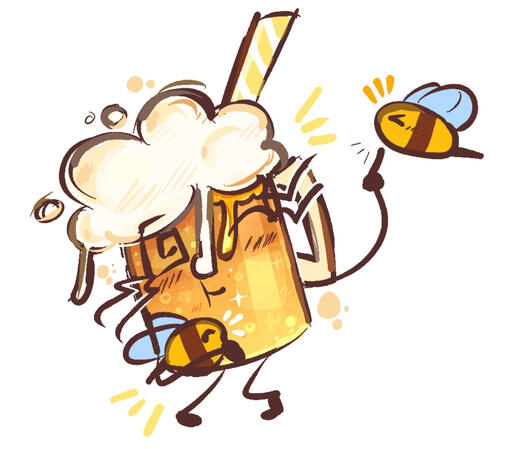 A drawing of my OC: Honey Beer! Drawn in a batch along with two other characters. DRAWN ON: Procreate