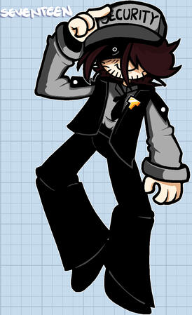 Frickbears nightguard self insert i made for my friend — tentro17. we’re both huge fans of the game, so we decided to make self inserts. His is based off of RWQFSFASXC! DRAWN ON: Procreate