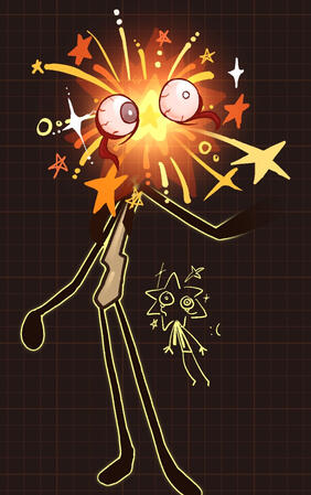 sparkler !!!! an OC i made based off of Fritz from Five Nights at frickbears! i’m proud of this design — i think he looks pretty sick. DRAWN ON: Procreate